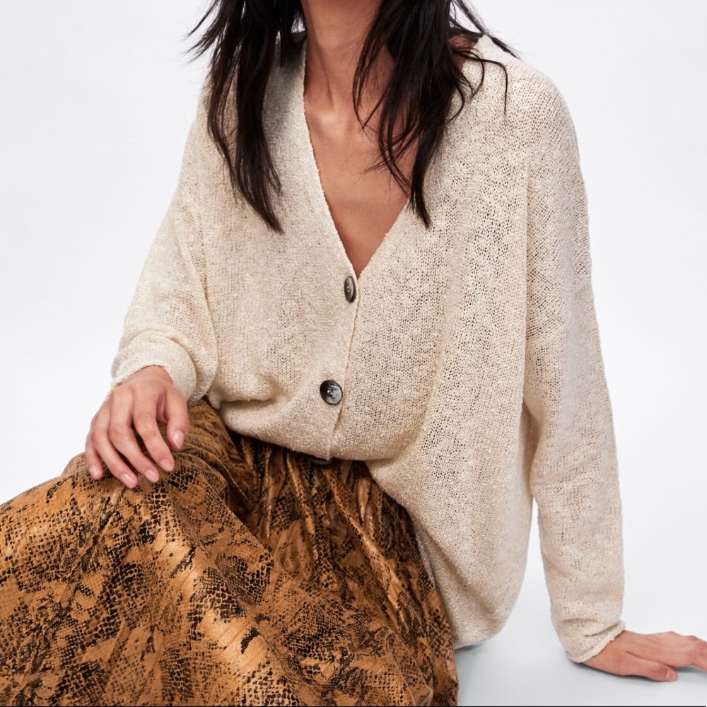 Zara rustic textured cardigan - Picture 4 of 8